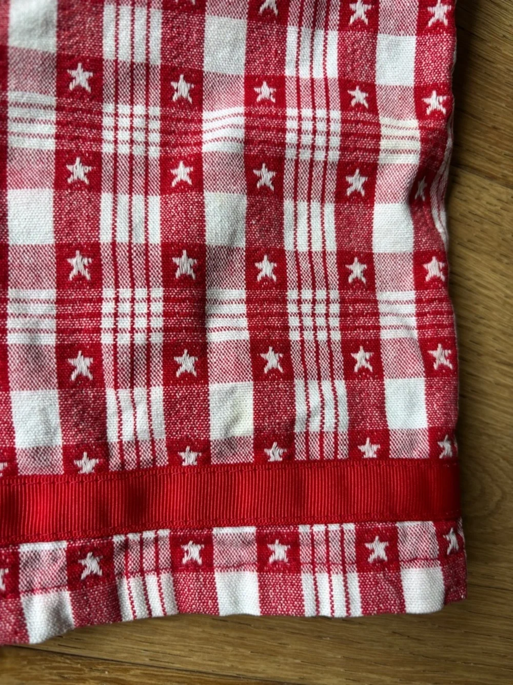 80’s OshKosh plaid Americana linen blend shorts girls 6x